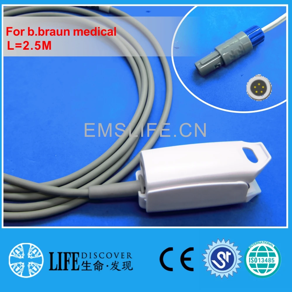 

Long cable AWT adult finger clip spo2 sensor For b.braun medical
