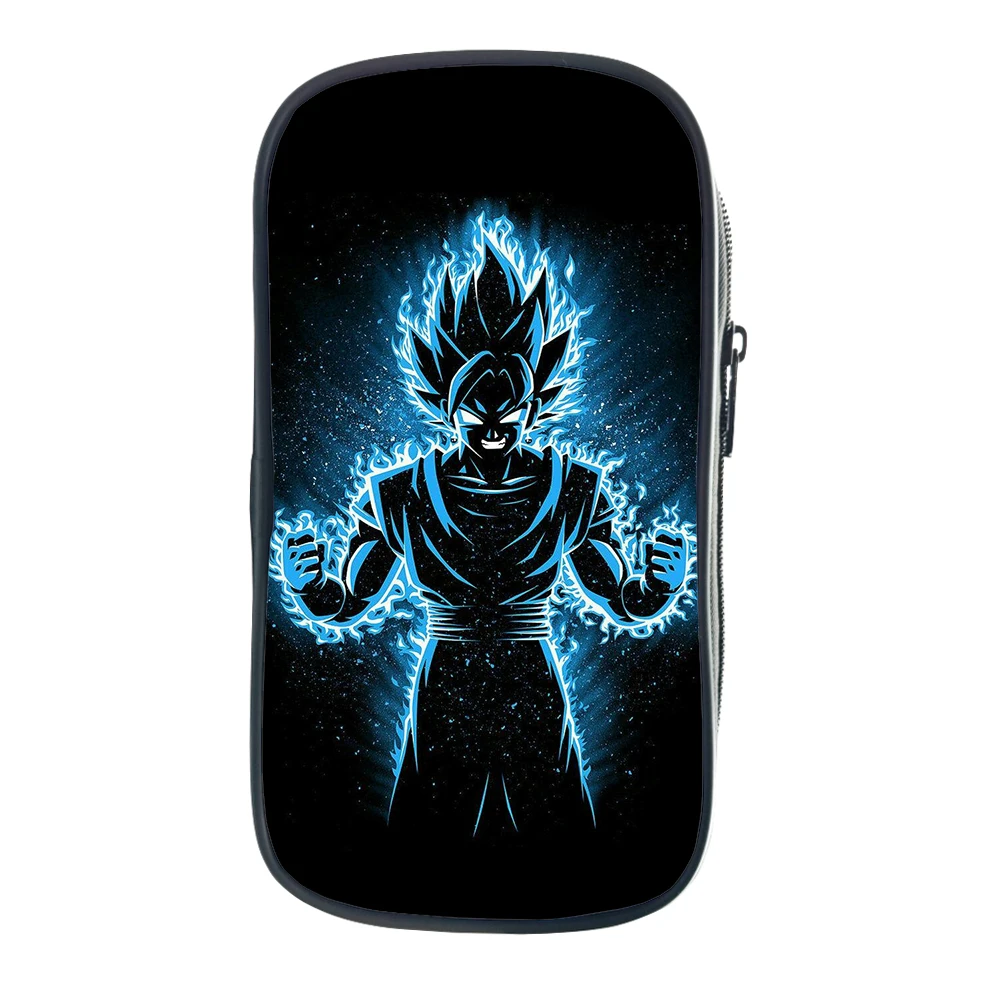 Двухслойный чехол-карандаш Dragon Ball Z Goku для мальчиков и девочек, школьный чехол, сумка для канцелярских принадлежностей, Детская милая сумочка для ручек, подарок для детей