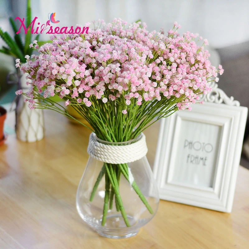 Miiseason 40 см настоящий на ощупь искусственный букет мантяньсин 7 веток неба звезды