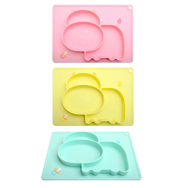 

Creative Food Grade Silicone Baby Feeding Dishes Suction Cup Infant Cartoon Learning Bowl Placemat Infant Feeding Bowls