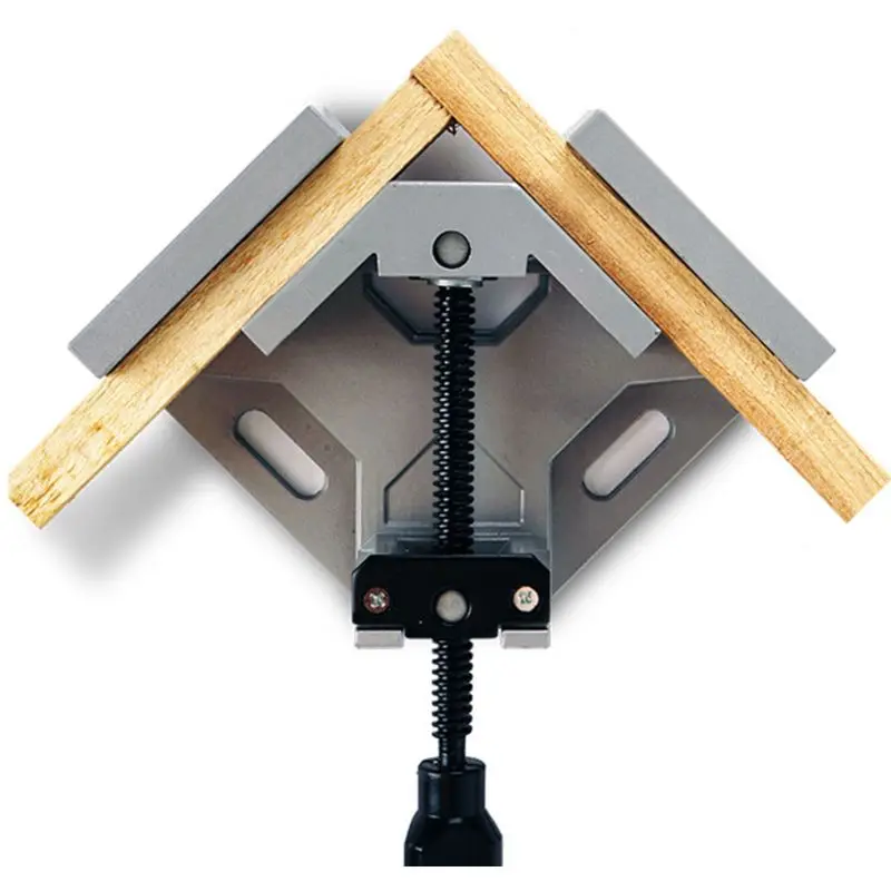 

Single Handle 90 Degrees Right Angle Clamp Two Axis Alluminum Carpentry Woodworking Tools Welding Clamp