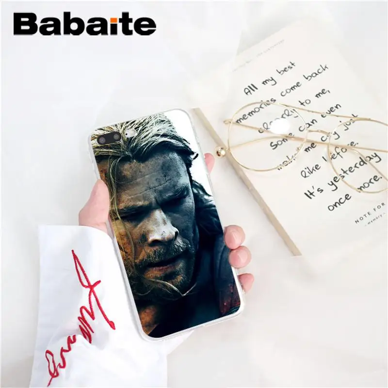Babaite Chris Hemsworth Мстители Тор ТПУ черный чехол для телефона чехол для iPhone 6S 6plus 7plus 8 8Plus X Xs MAX 5 5S XR 10 - Цвет: A8
