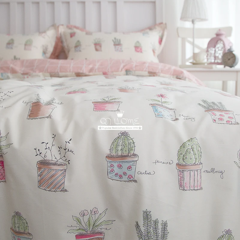 Простой комплект постельного белья в Корейском стиле с изображением ветряных