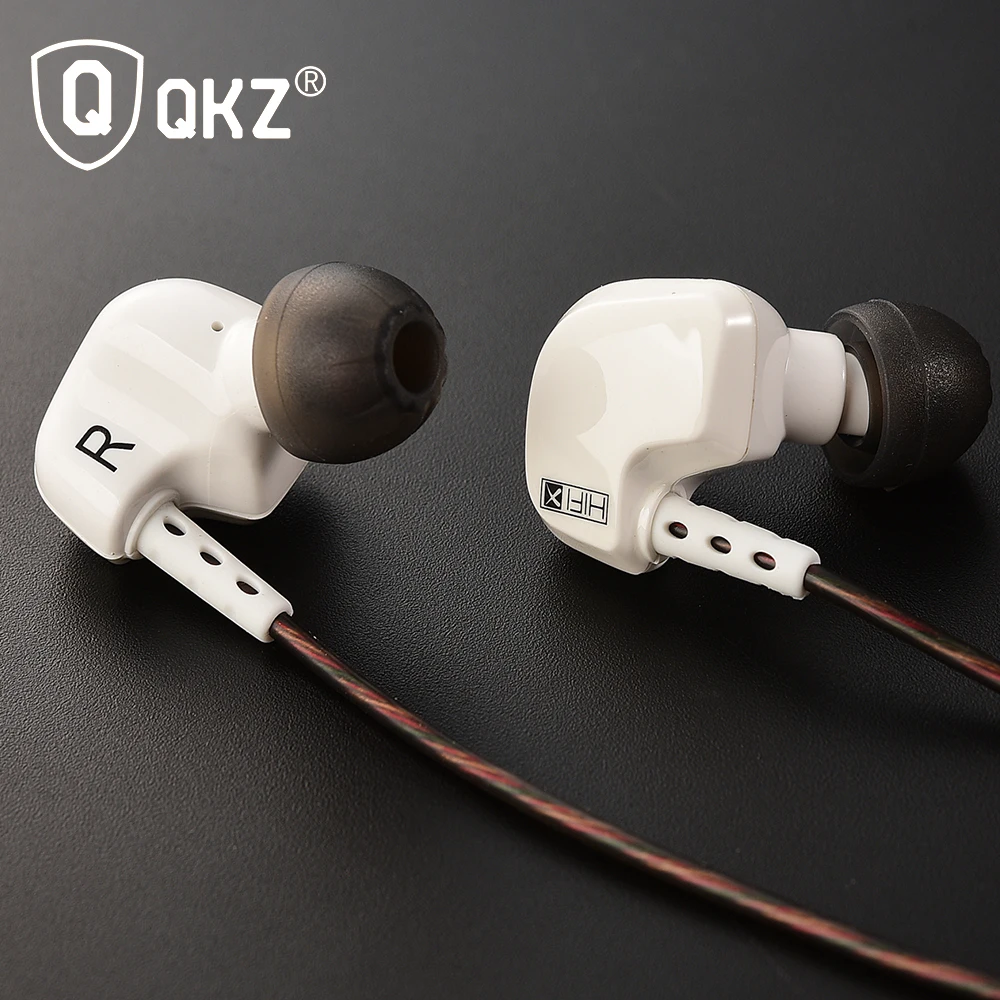 Qkz DM200 наушники-вкладыши Медь драйвер Ушные крючки HiFi в ухо наушники Спорт