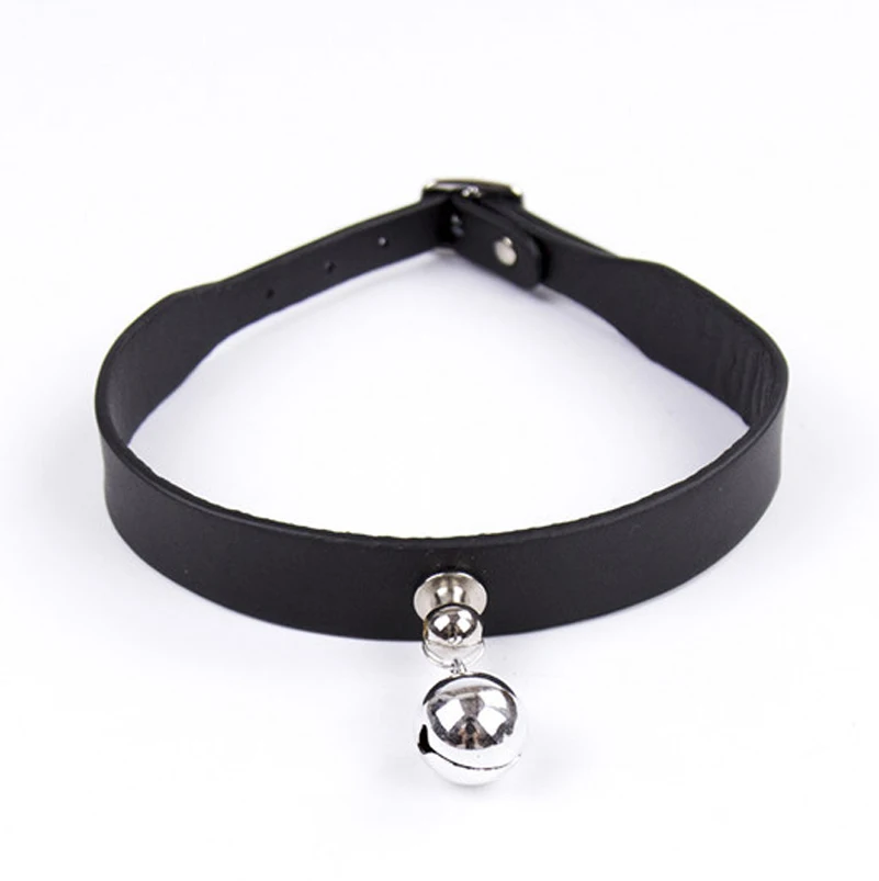 Ошейник колокол для БДСМ из искусственной кожи секс поводок шеи игрушки бондажа
