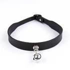 Ошейник-колокол для БДСМ из искусственной кожи, секс-поводок для шеи, игрушки для бондажа для игр, косплея, эротические игрушки для осанки