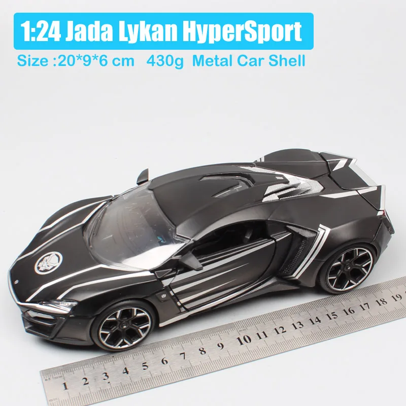 Lykan black 1 24 Jada Mitsubishi Eclipse Тойота Супра DODGE зарядное устройство Nissan Ripsaw гусеничный Lykan Diecasts& Vehicles Модель Масштаб игрушечный автомобиль дети - Цвет: Lykan black