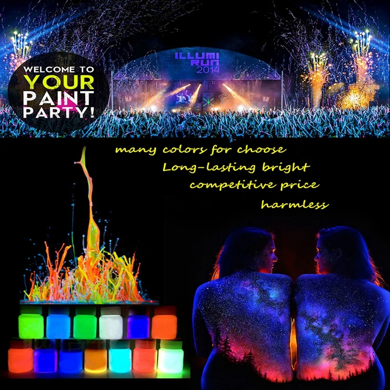 Люминисцентный фосфорный порошок желто зеленый для DIY краски 100 г/пакет материал украшения светящийся