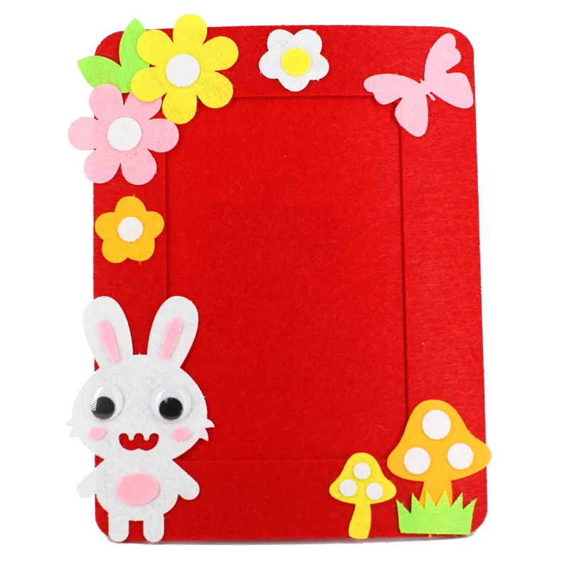 Rabbit DIY Нетканая фоторамка 3D фоторамка Детские нетканые наклейки ручной работы DIY игрушки материал посылка игрушки для рукоделия - Цвет: Rabbit