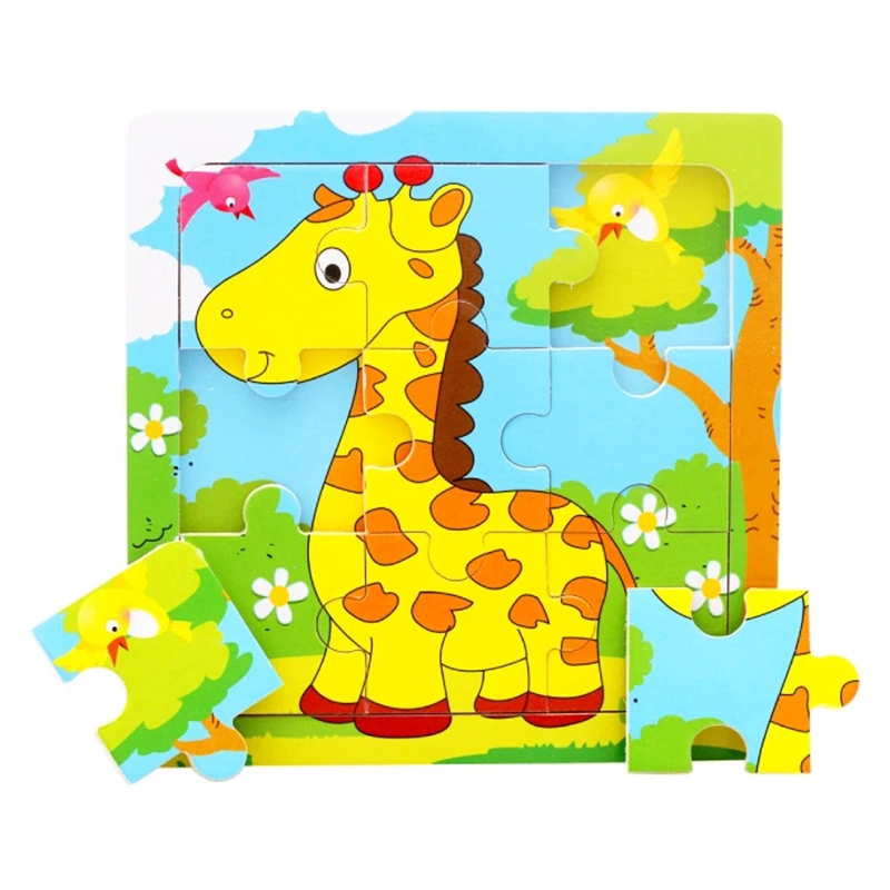 Стоматологический домик Детские деревянные игрушки 9 шт Пазлы милые Мультяшные