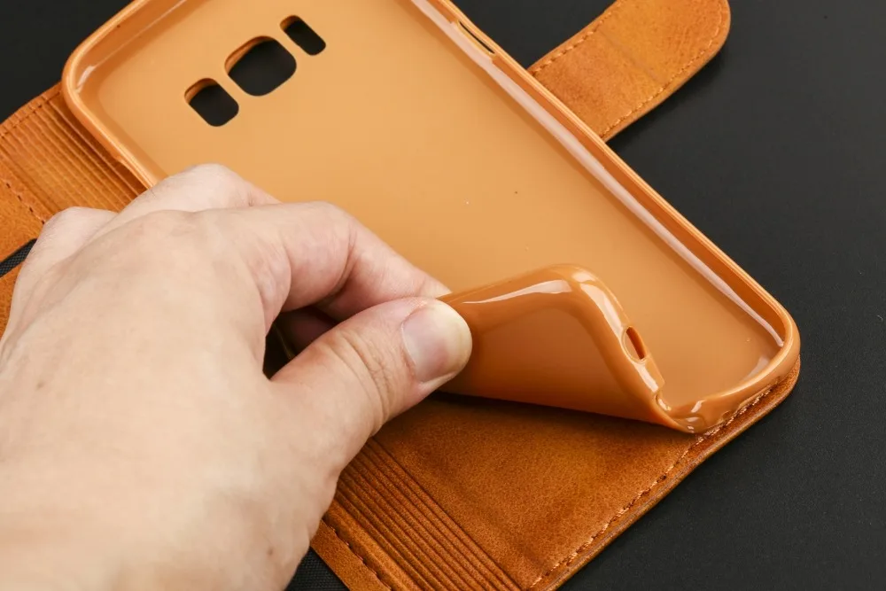 Роскошный кожаный чехол с откидывающейся крышкой для samsung Galaxy S8 S8 плюс противоударный чехол для бумажника для Galaxy S8 держатель для карт для samsung S8
