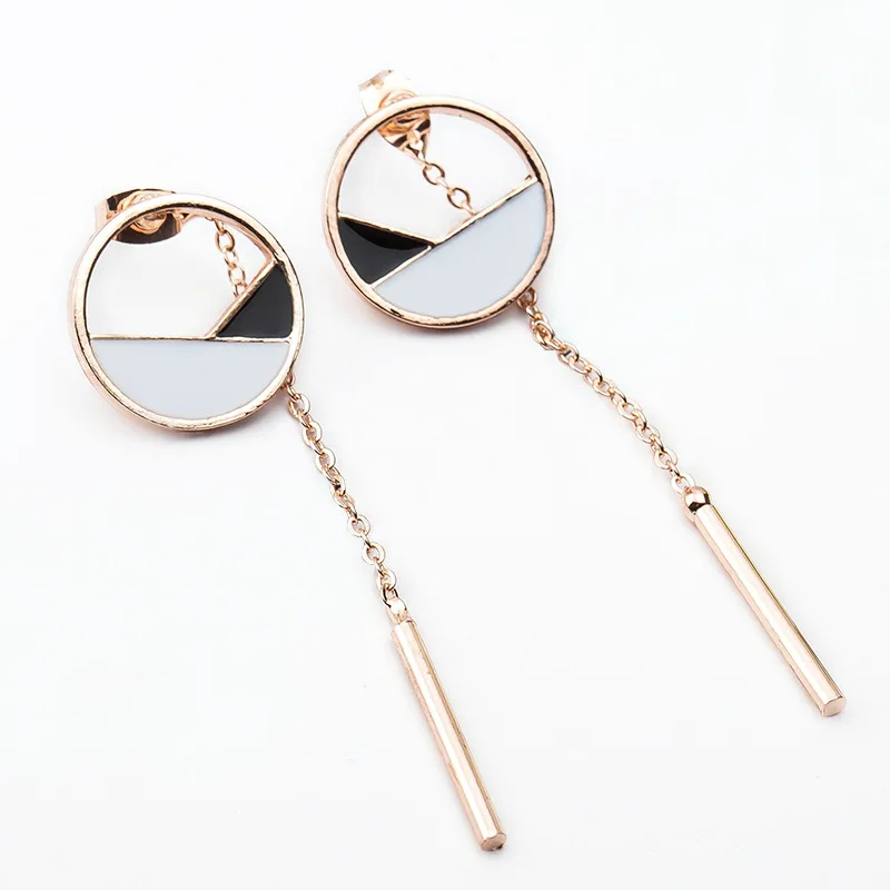 Роза покрыто золотом серебром с длинной бахромой полые круглая серьга круга