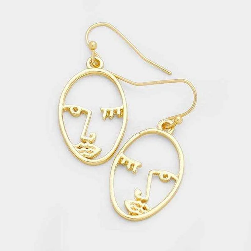 gold Cosstore Funky стильные абстрактные серьги-подвески из розового золота/серебра для девушек, очаровательные серьги для женщин Bijoux - Окраска металла: gold