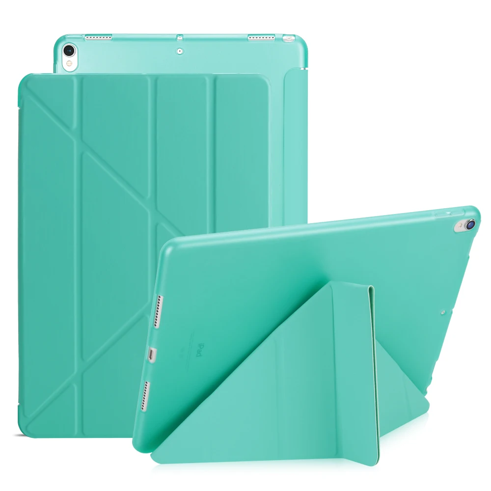 Ультра тонкий чехол для ipad Pro 10,5, pu кожа магнитный мягкий ТПУ задняя смарт-Крышка Мульти-складываемый чехол для ipad Air 3