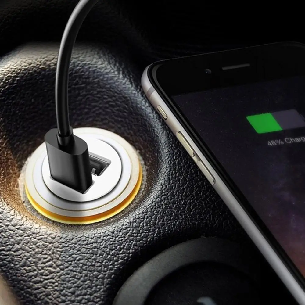 1x автомобильный Грузовик двойной 2 порта USB мини зарядное устройство адаптер для