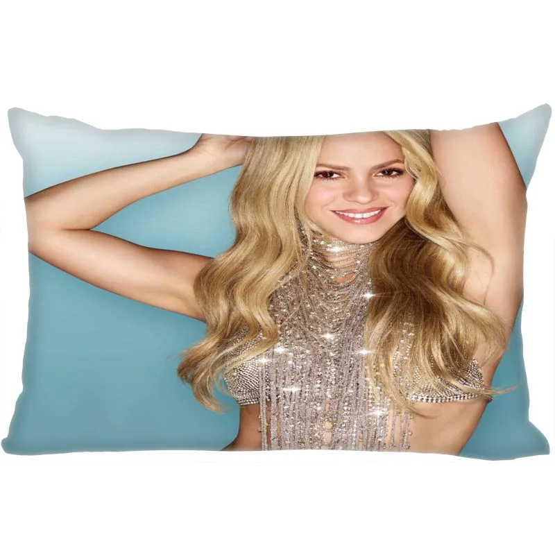 17 Shakira наволочка атласная ткань яркий Гладкий прямоугольник Подушка на молнии чехлы домашние украшения для свадьбы для друга подарок - Цвет: 17