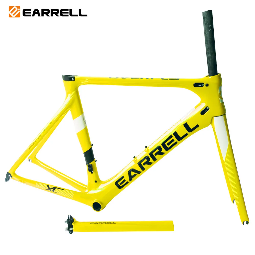 2019 Earrell T800 UD глянцевая поверхность дорожный велосипед карбоновая рама под заказ