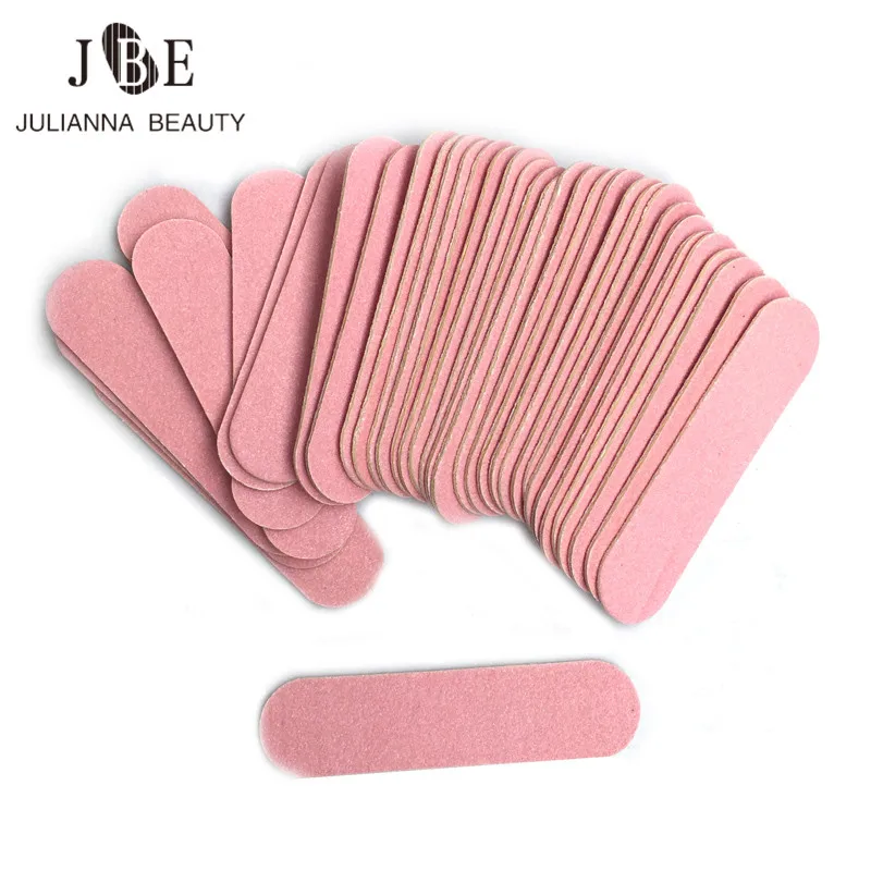 100 pcs Mini 6cm Professional Nails Files Art Tools Sand Emery Board Sandpaper Double Sided Nail Buffer 100240 Grit Nail Art