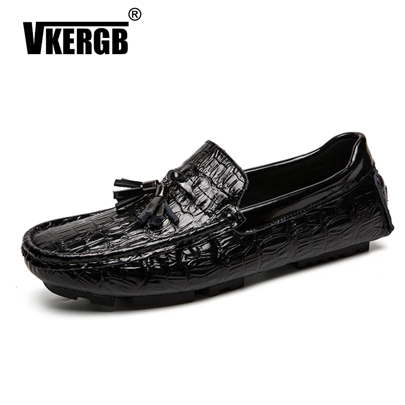 Высококачественные лоферы из натуральной кожи с кисточками мужские удобные