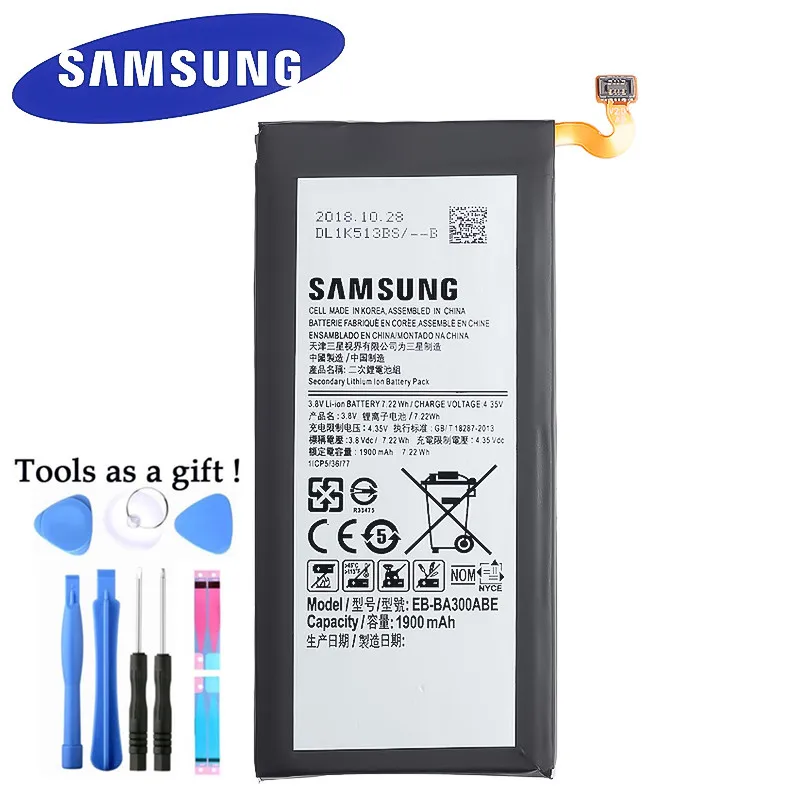 Оригинальная сменная литий ионная аккумуляторная батарея для Samsung Galaxy A3 A300 EB BA300ABE