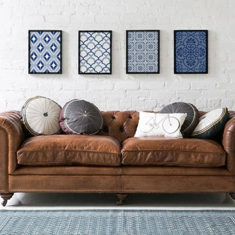 Темно синий Фотофон искусство стен Холст Картина коттедж шикарный Племенной