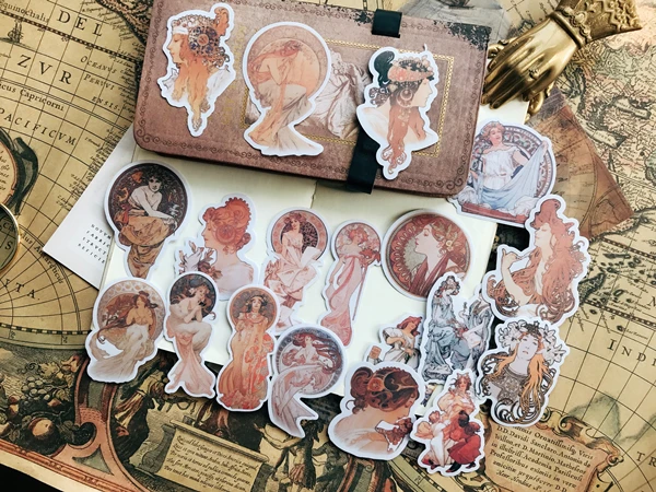 19 шт./упак. винтажное Западное искусство богиня Vellum бумажное семейное счастливое