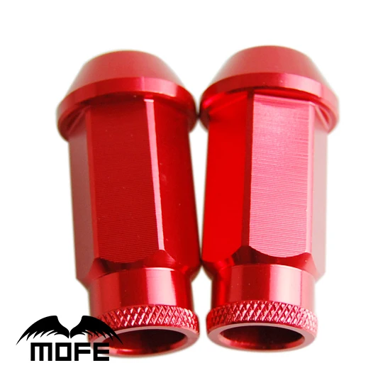 MOFE Racing красный Размер резьбы: M12 x P1.25 50 мм алюминиевые Гоночные Колесные гайки|racing