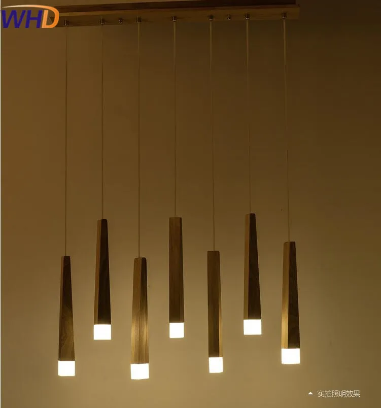 Светодиодный подвесной светильник IWHD с одной головкой современный деревянный