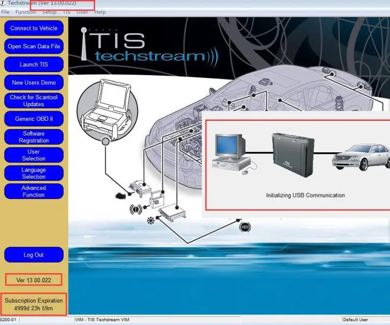 V14.10.028 Techstream VCI интерфейс для Toyota Mini VCI J2534 OBD2 сканер для Toyota TIS Mini-vci FT232RL диагностический кабель