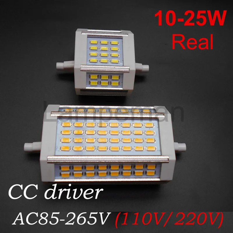 R7S Светодиодная лампа затемнения 78 мм 118 м J78 J118 110 В 120 220 230 240 260 5730smd 64LED 18 Вт 20 25 30 35 50