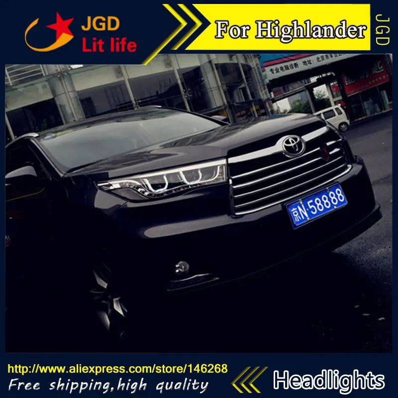 Автомобильный Стайлинг светодиодный HID Rio светодиодный чехол для фары для Toyota Highlander Биксеноновые линзы ближнего света