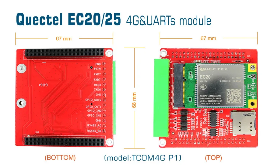 RS232 RS485 CAN 4G NB IOT поддержка Quectel EC20/EC25/BC26 Расширенный модуль imx6ul компьютер