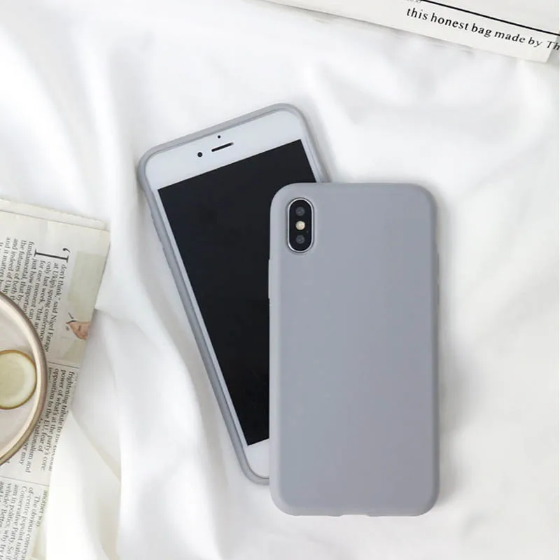 JIBAN серый однотонный чехол для телефона iphone 6 Чехол X 6s plus 7 8 XR XS MAX Все включено