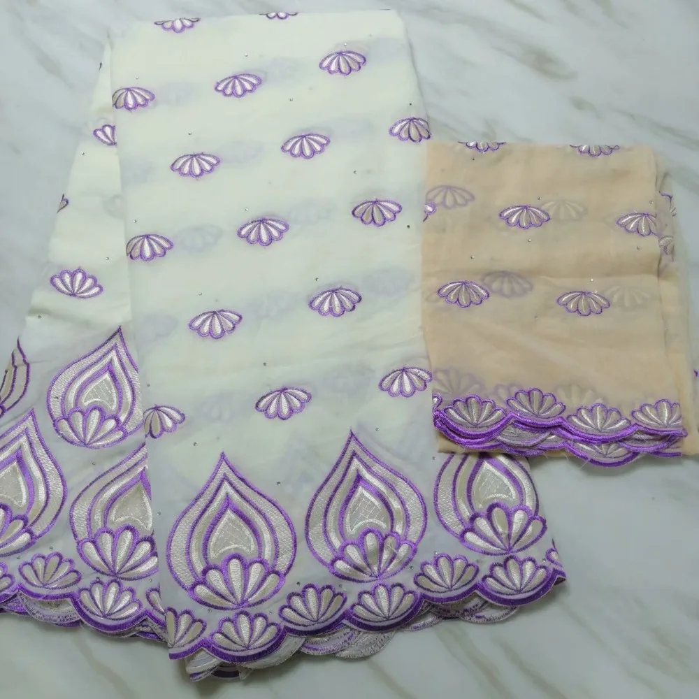 

New Arrival Cotton Swiss Voile Lace Fabric with Chiffon 2019 High Quality Stones African Lace Fabric 100% Cotton For African Wed