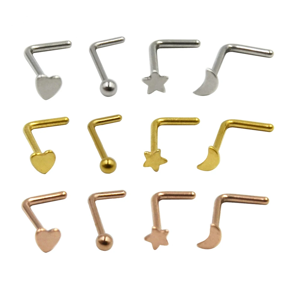 40 шт./коркор. разнообразные стильные и цветные кольца для пирсинга в форме сердца