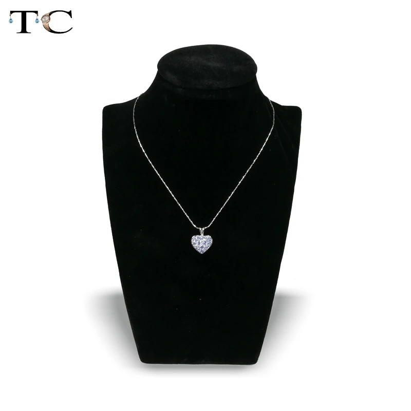 Бесплатная доставка черный бархат ожерелье кулон дисплей держатель ювелирных