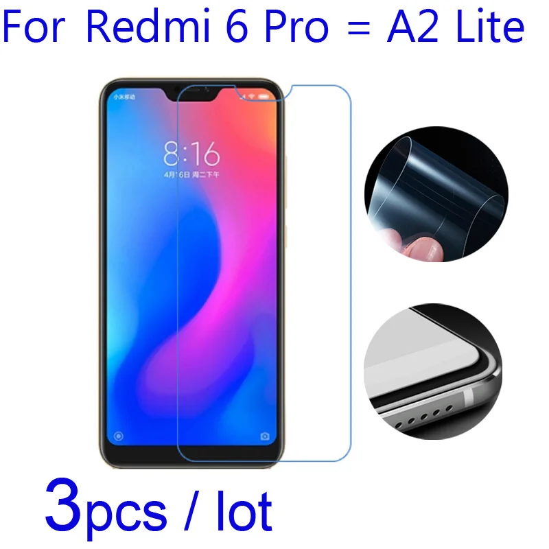 3pcs Soft Screen Protectors for Xiomi Xiaomi Redmi 6 pro/A2 Lite Clear/Matte/Nano Anti-Explosion Protective Films for Redmi 6/6A