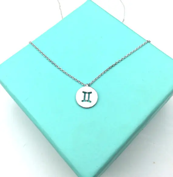 Женское ожерелье с знаками 12 созвездий подвеской в подарок на день рождения