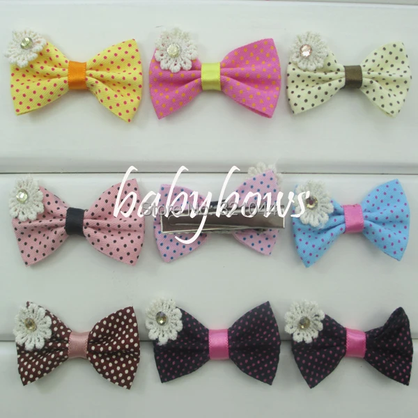 320 шт./лот Печатных Цветок С Sparkly Кристаллов Девушки DIY Аксессуары Для Волос