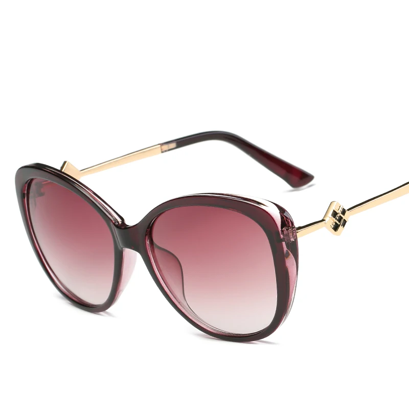 Лаура Фея элегантный кошачий глаз Солнцезащитные очки для женщин Для большой