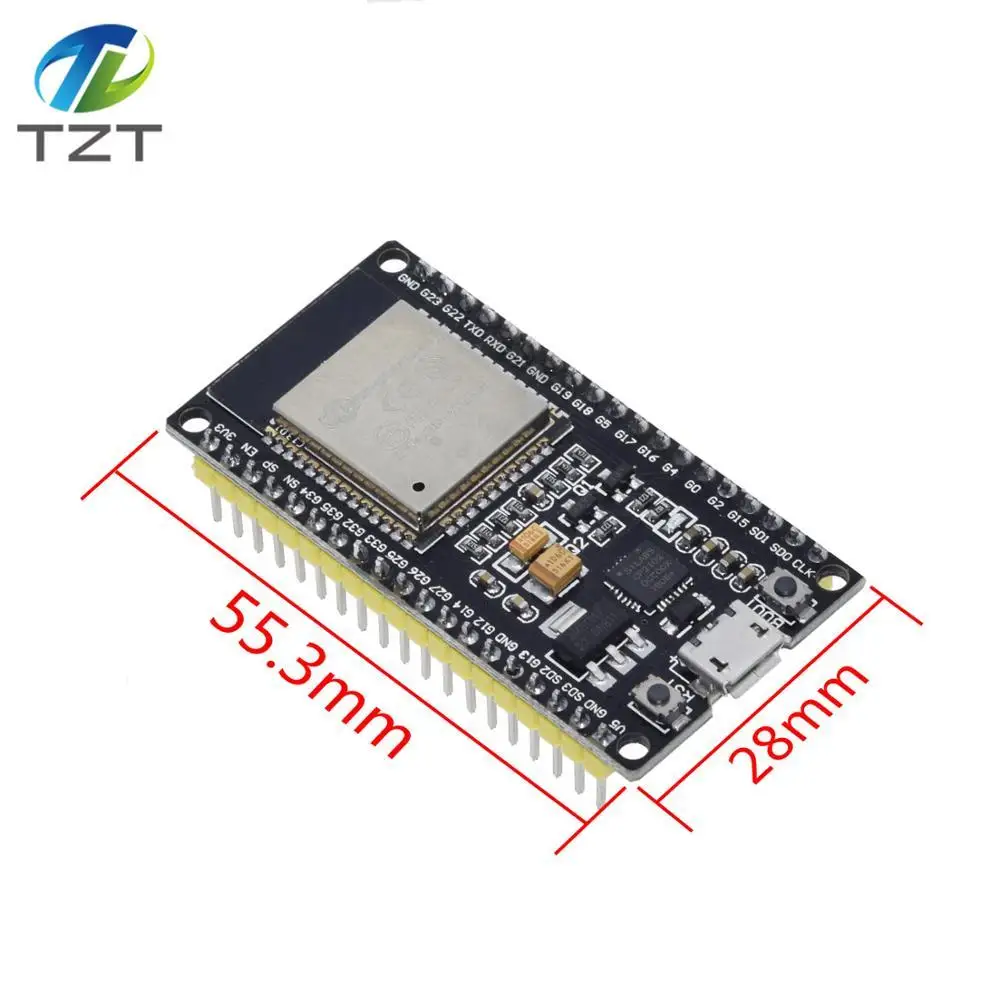 ESP-32S board yellow ESP-32S ESP32 макетная плата WiFi беспроводной Bluetooth антенный модуль для Arduino 2,4 ГГц двухъядерный ESP32S ESP-32 ESP8266 - Цвет: ESP-32S board yellow