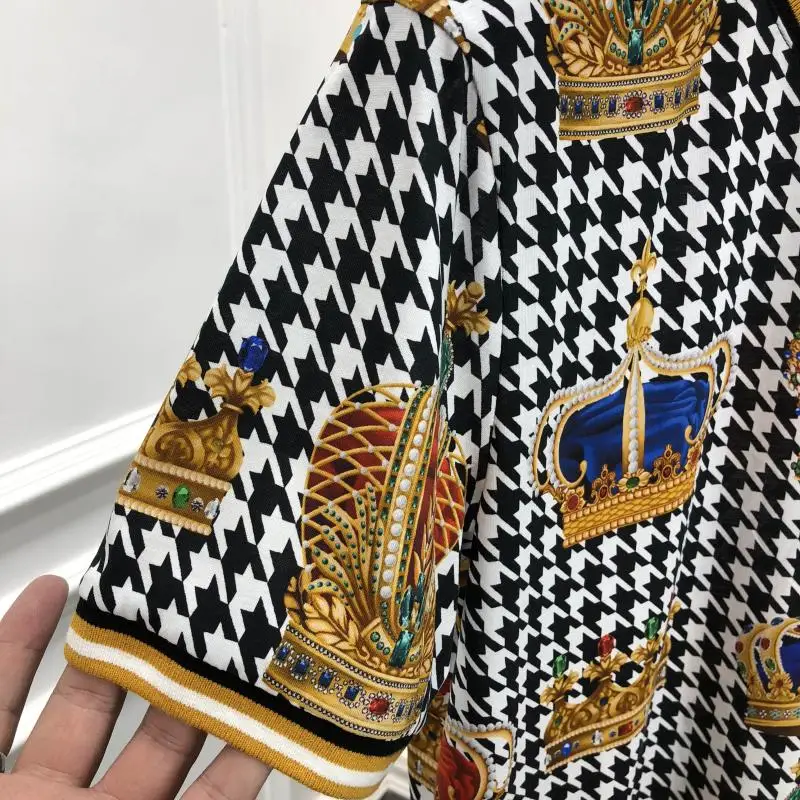 Осень 19fw новые модные футболки Королевская корона печать футболка для мужчин хлопок известный бренд одежда Топ Ретро