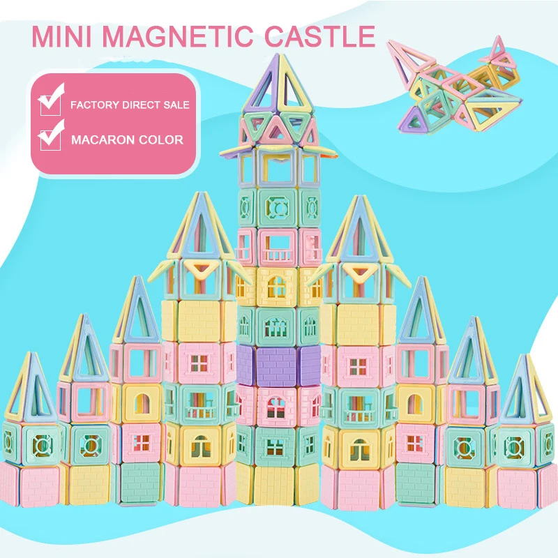 Nashan Macaron Color 399Pcs Magnetic Blocks Designer Construction Set Magnet Toy Educational Toys For Children Gifts | Игрушки и хобби