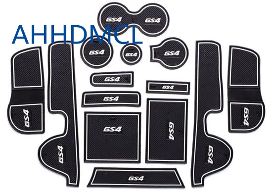 Car Anti-Dirty Pad Door Groove Gate Slot Cup Armrest Storage Anti-Slip Mat For GAC Trumpchi GS4 2015 2016 |