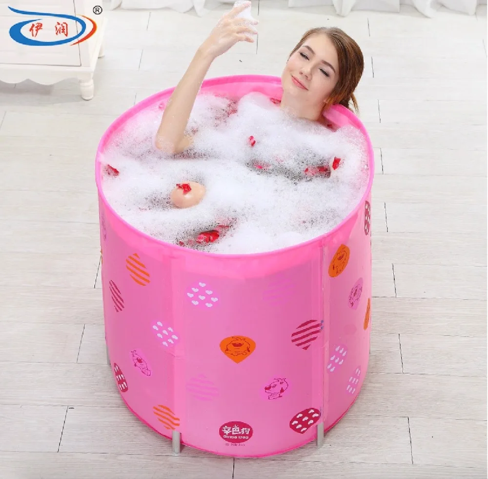 Size70 * 70 см с насосом утолщение складной Ванна взрослых и детей Для ванной ванна