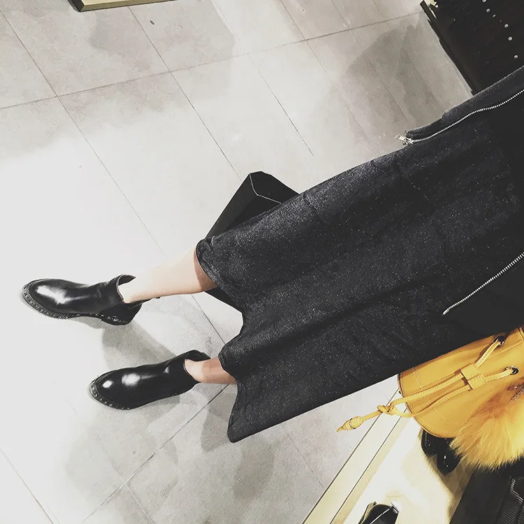 Женские кожаные ботинки с цепочкой Koovan водонепроницаемые Толстые Ботинки на