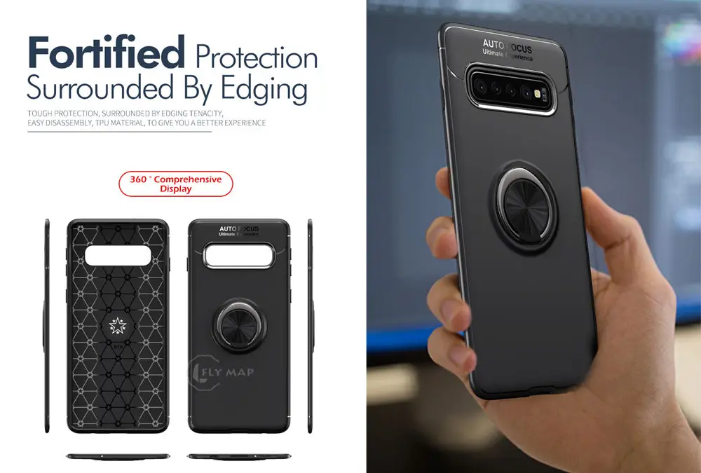 Silicone Case for Samsung S10 S10E S10+ Invisible Bracket Phone Soft TPU Cover For Galaxy S 10 Plus 10S E SM G970 G973 G975 Capa |