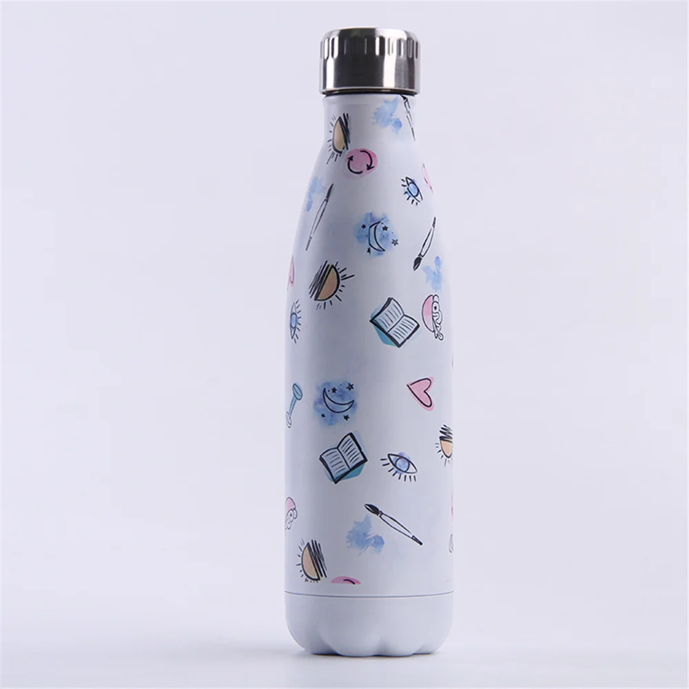 Творческий Милая бутылка для воды BPA бесплатно Нержавеющая сталь пива Чай Кофе