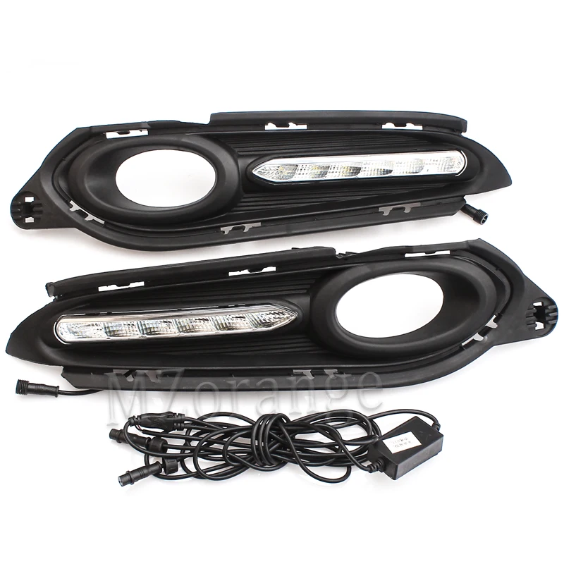MZORANGE 1 комплект 6LED DRL для Honda HR-V HRV vezel дневные ходовые огни Противотуманные фары крышка 12 В дневного света автомобиля-Стайлинг