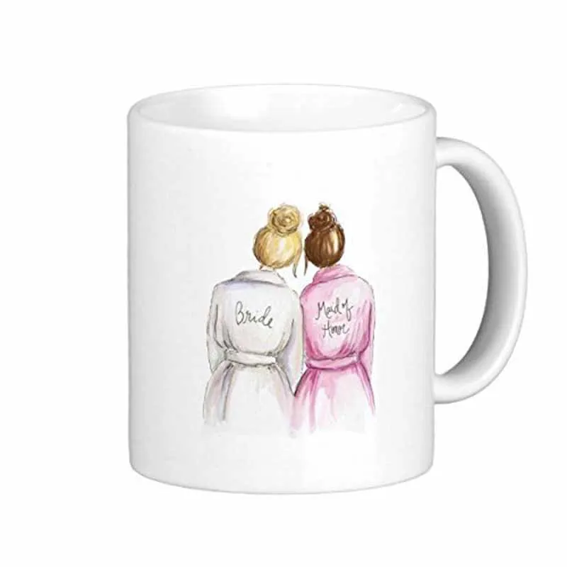 Подружка невесты? Классическая белая кофейная кружка для невесты|Кружки| |